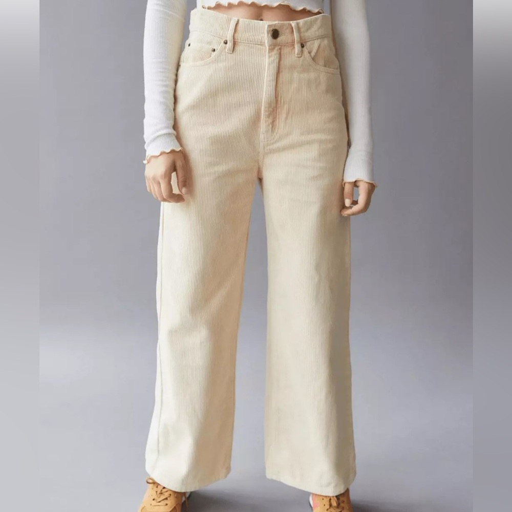 NWT Urban Outfitters BDG‎ High & Wide Corduroy Pant in Tan Size 25